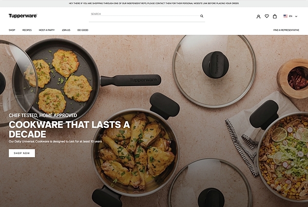 Tupperware Homepage