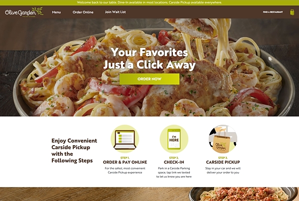 Olive Garden Homepage