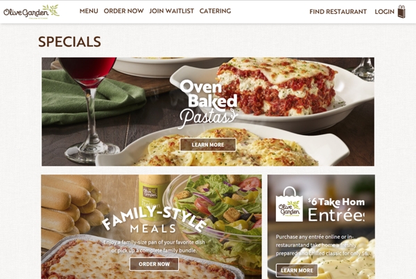 Olive Garden Specials